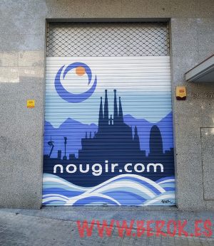 graffiti persiana skyline Barcelona